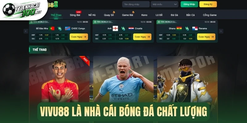 Top 10 Nhà Cái Uy Tín Bóng Đá - Xanh Chín, Bảo Mật, An Toàn 40 Vivu88 là nhà cái bóng đá chất lượng
